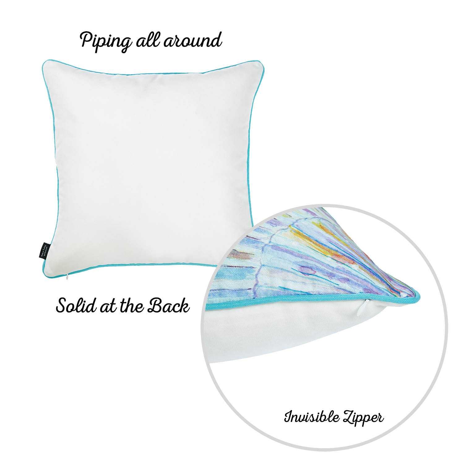 18"x18" Marine Seahorse Decorative Throw Pillow Cover Printed