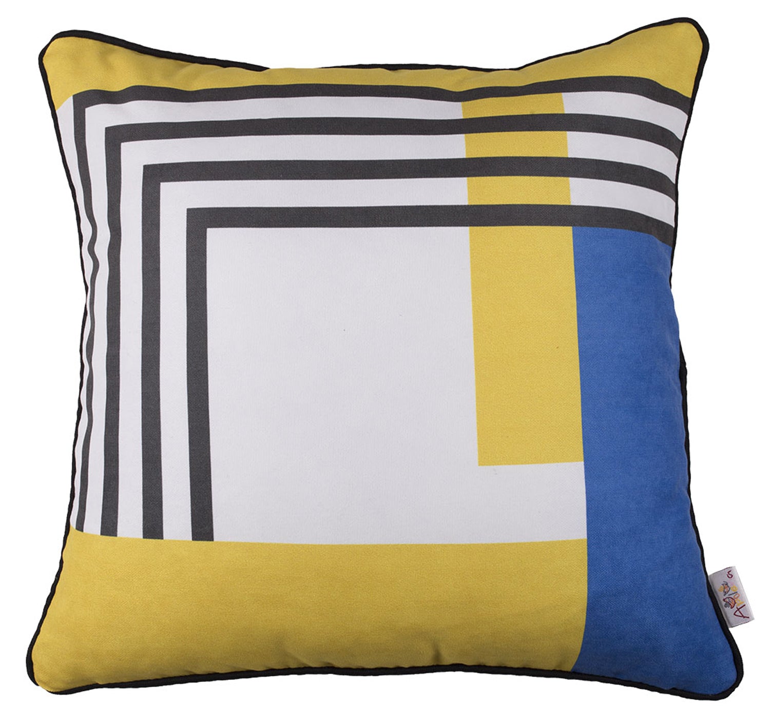 18"x18" Scandi Square Geo Style Decorative Throw Pillow Cover