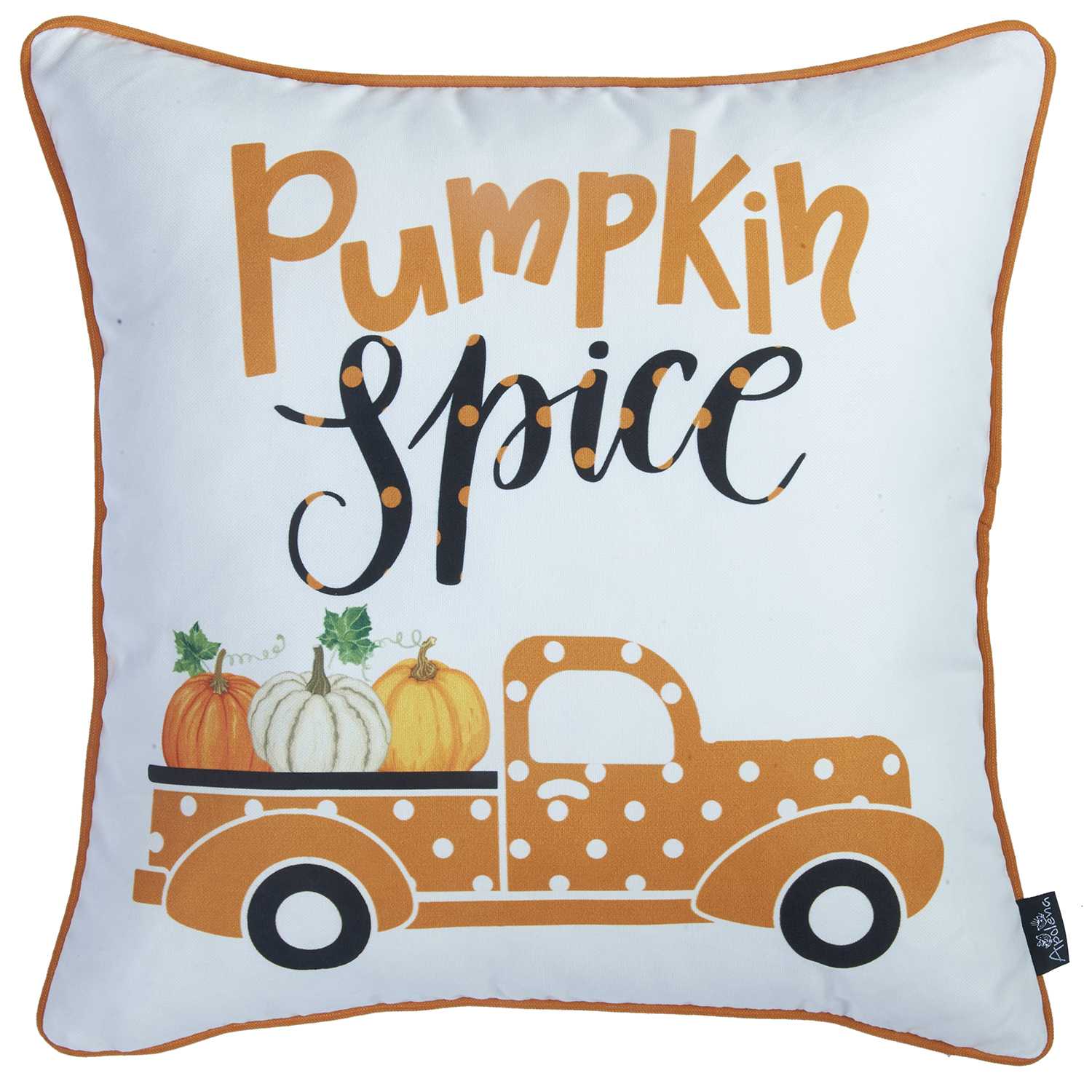 18"x 18" Thanksgiving Pumpkin Spice Decorative Throw Pillow Cover