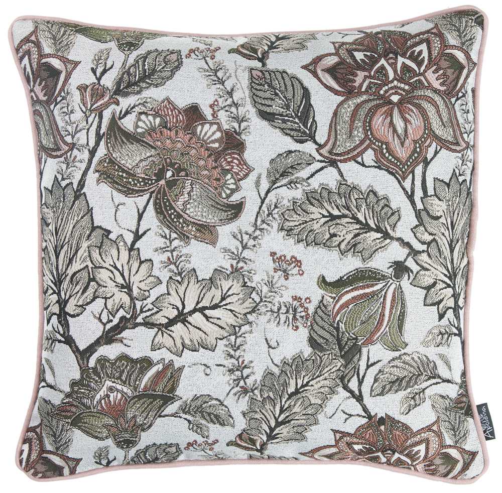 17"x 17" Red Jacquard Colored Weaver Decorative Throw Pillow Cover