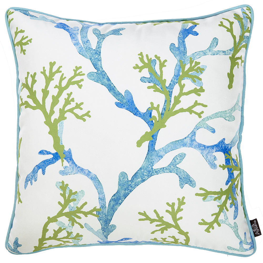 Multicolor Coral Decorative Throw Pillow Cover Printed