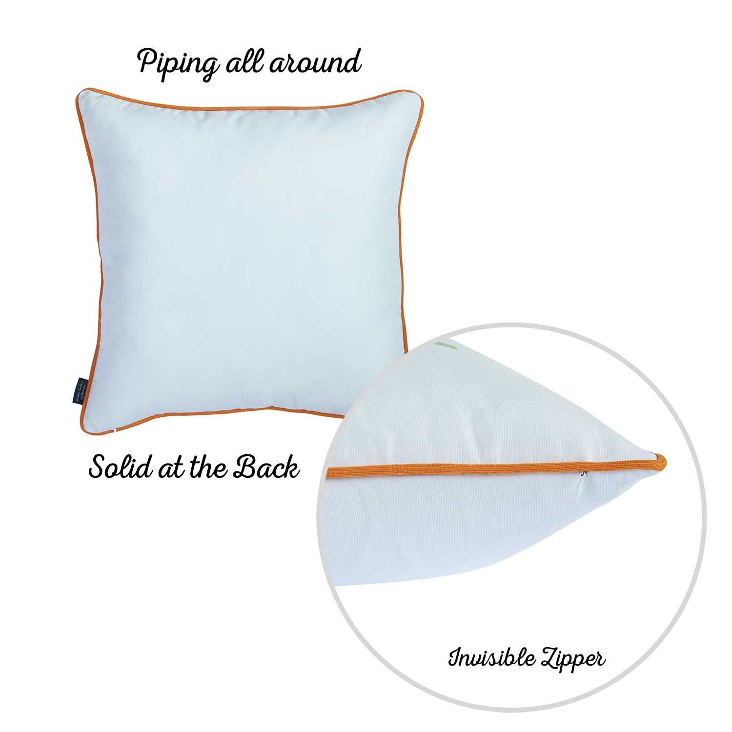 18"x 18" Thanksgiving Thankful Printed Decorative Throw Pillow Cover