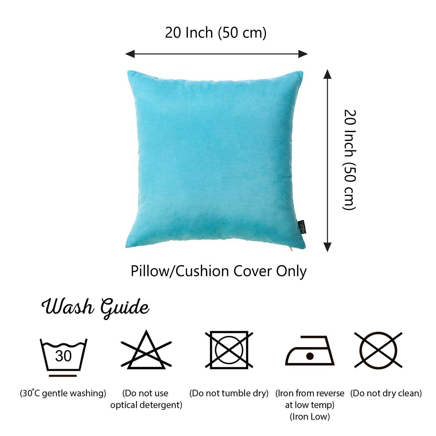 20"x20" Sky Blue Honey Decorative Throw Pillow Cover (2 pcs in set)