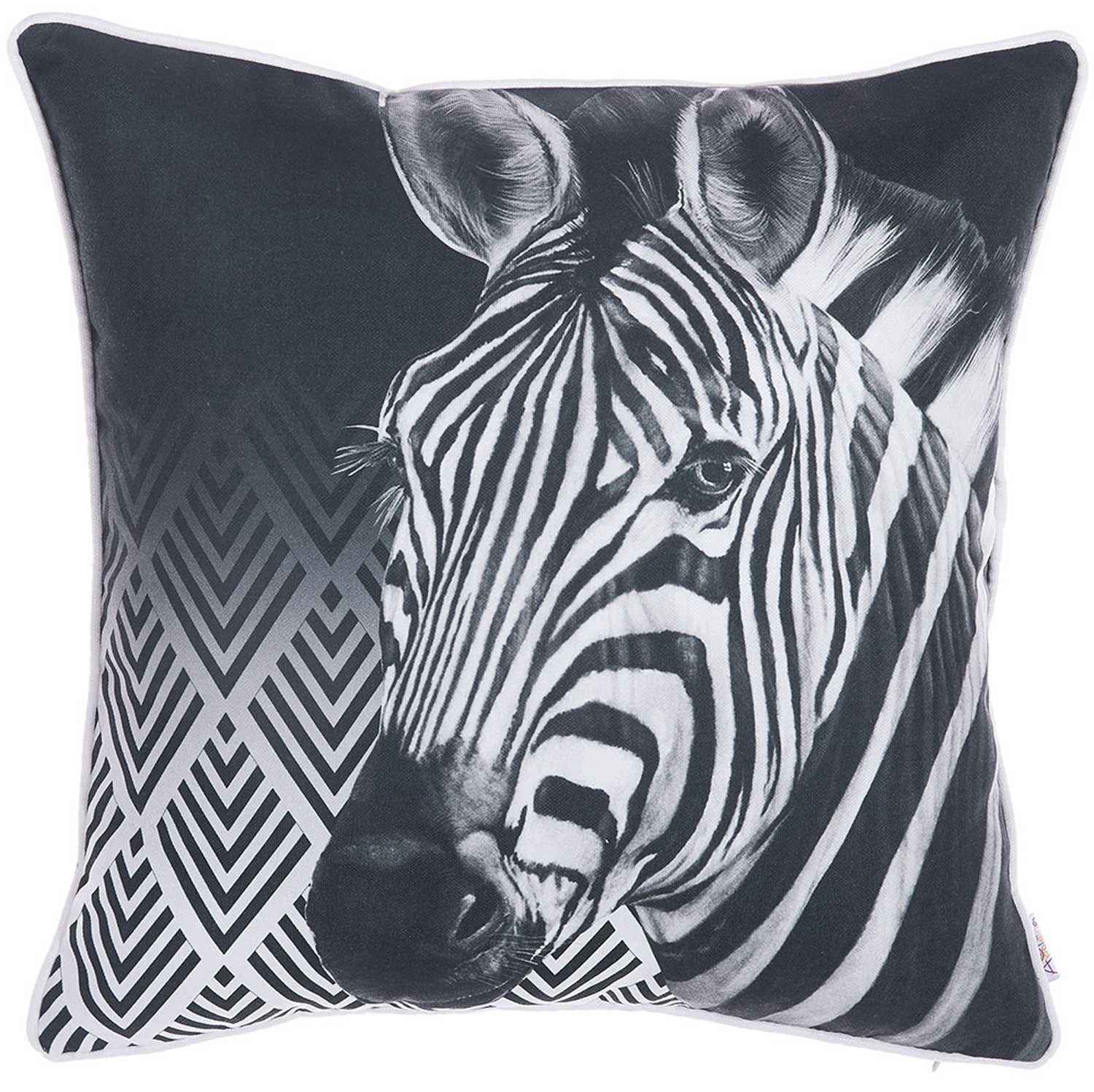 Animal Square Zebra Printed Decorative Throw Pillow Cover