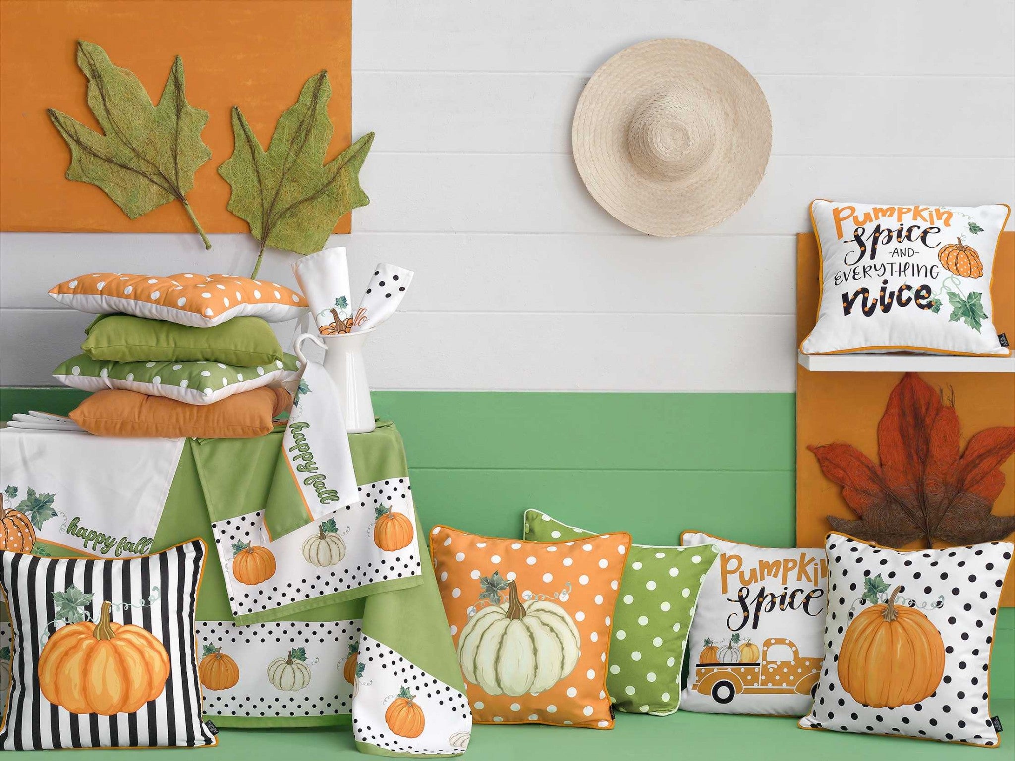 18"x 18" Thanksgiving Pumpkin Quotes Decorative Throw Pillow Cover