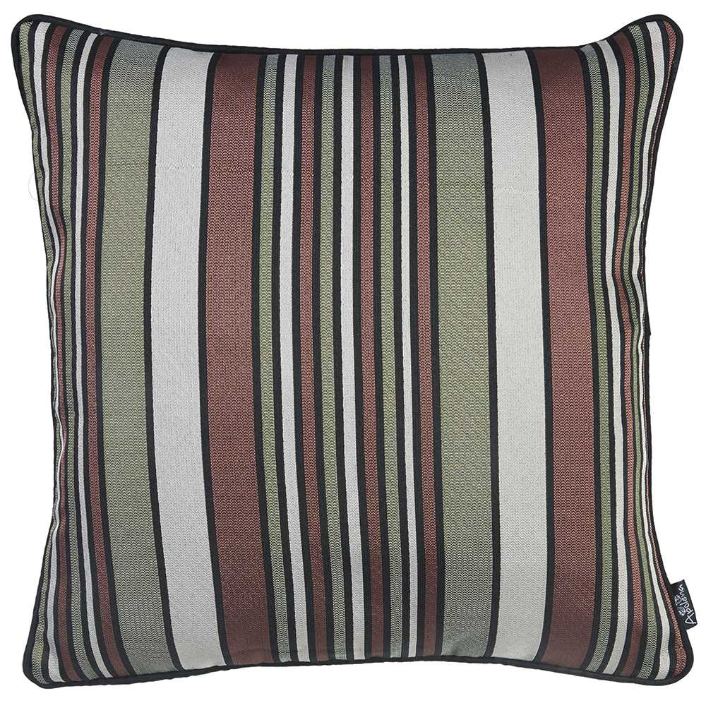 17"x 17" Jacquard Stripe Shadows Decorative Throw Pillow Cover