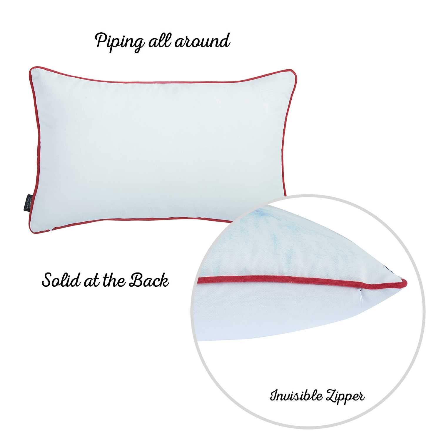 12"x20" Christmas Printed Decorative Throw Pillow Cover