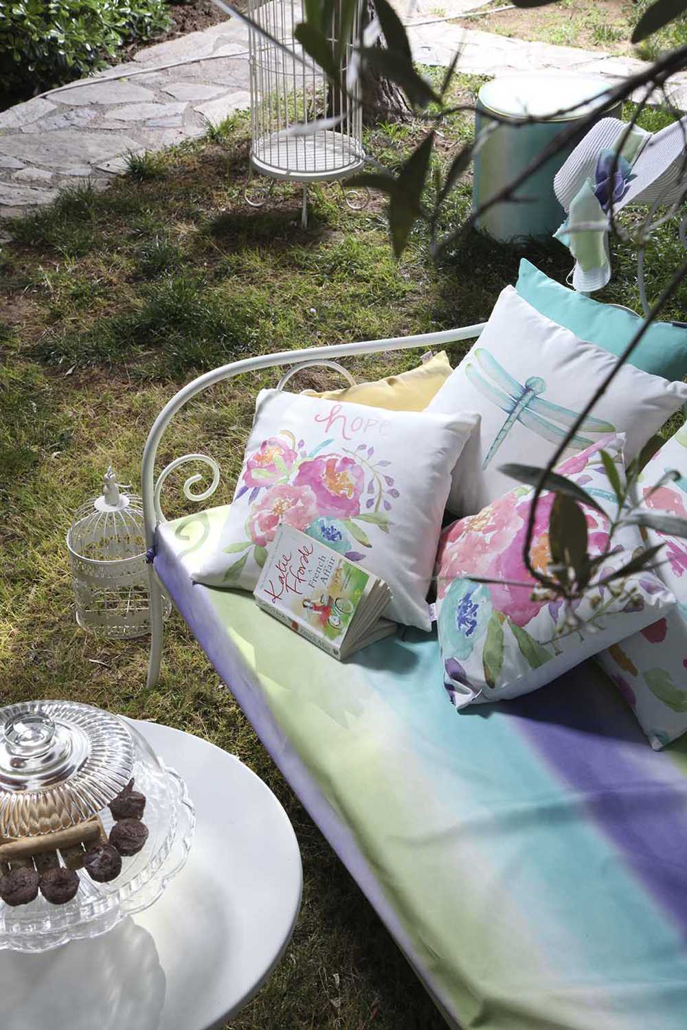 18"x 18" Watercolor Mix Flowers Printed Decorative Throw Pillow Cover