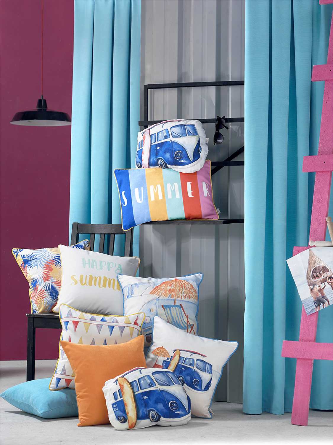 12"x 20" Blue Marine Lumbar Stripes Decorative Throw Pillow Cover