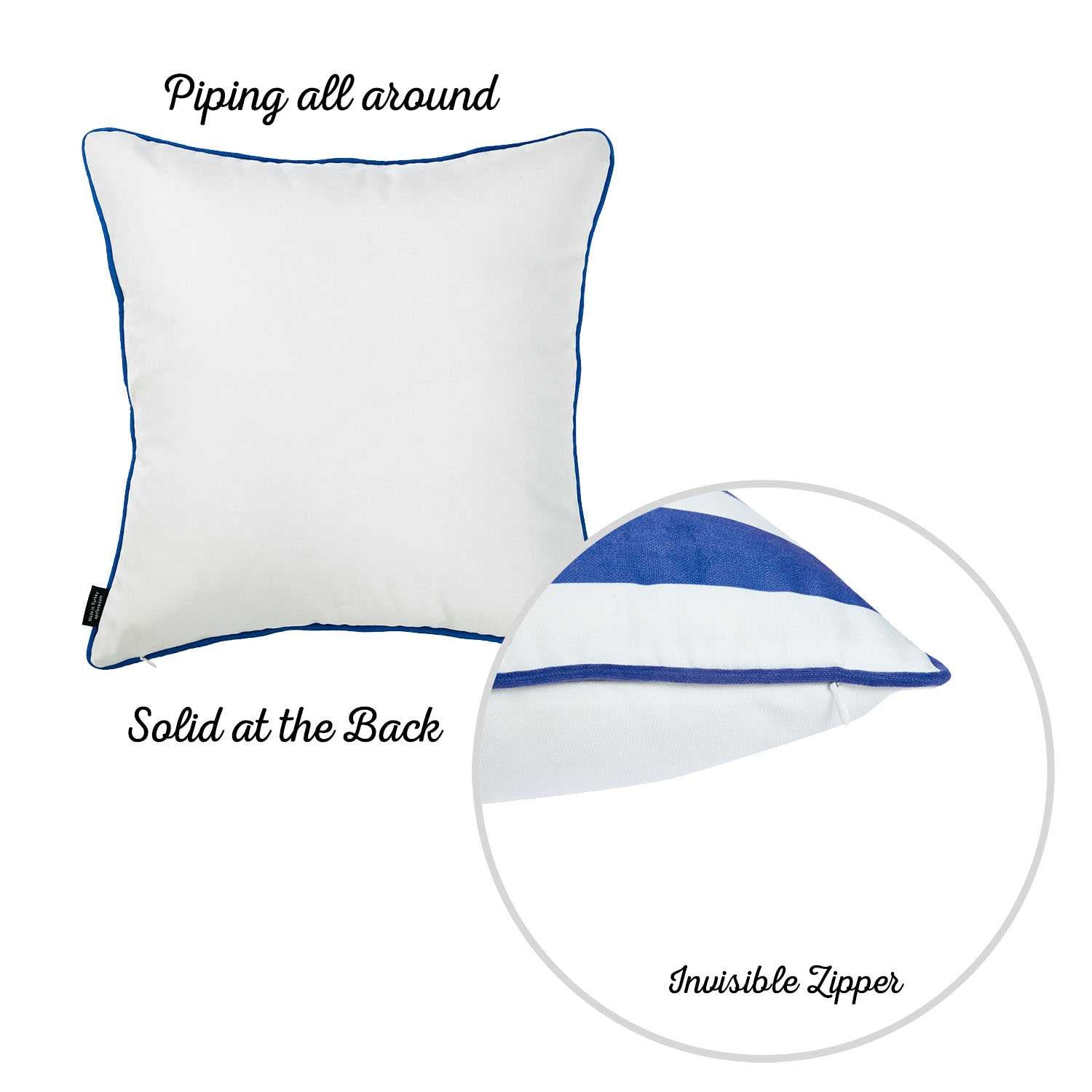 18"x18" Nautica Crab Decorative Throw Pillow Cover Printed