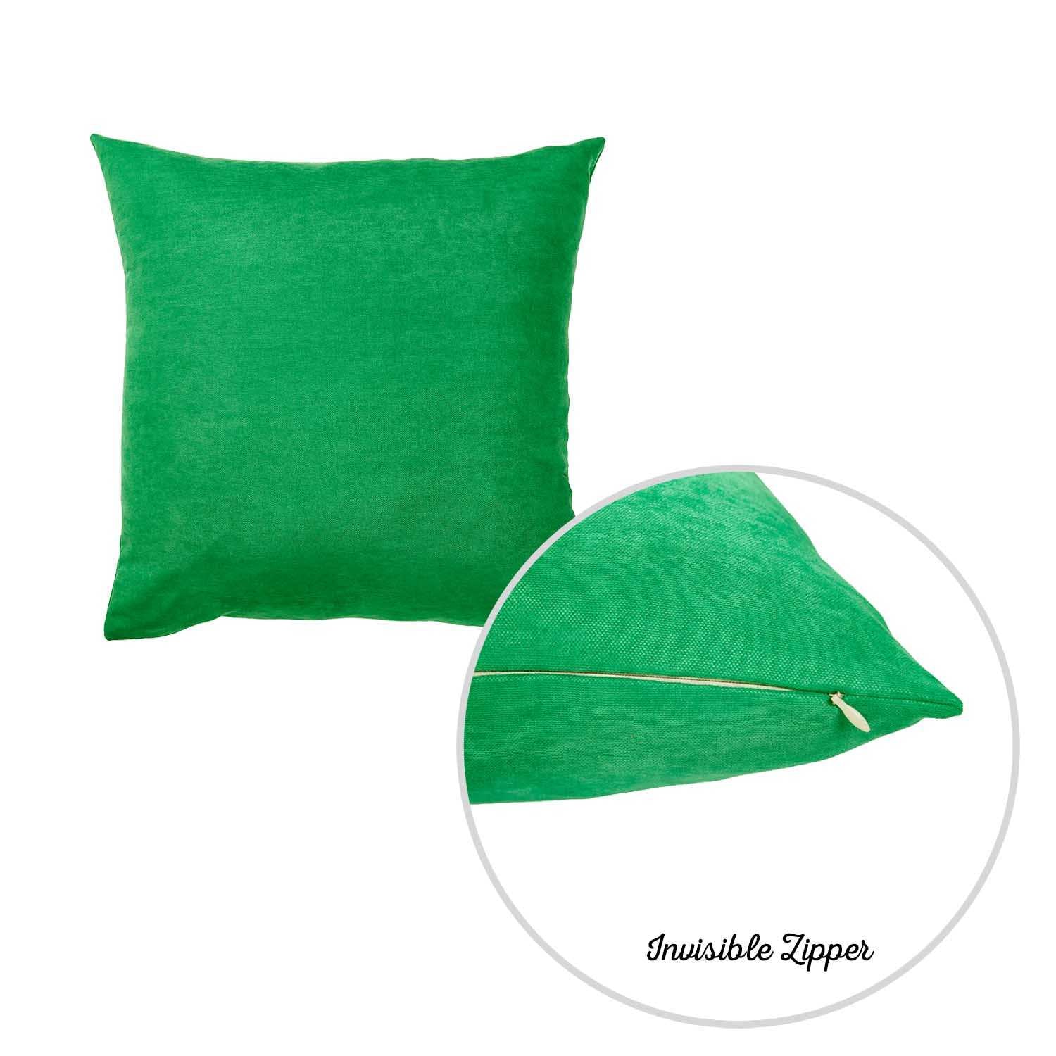 18"x18" Green Honey Kelly Throw Pillow Cover (2 pcs in set)