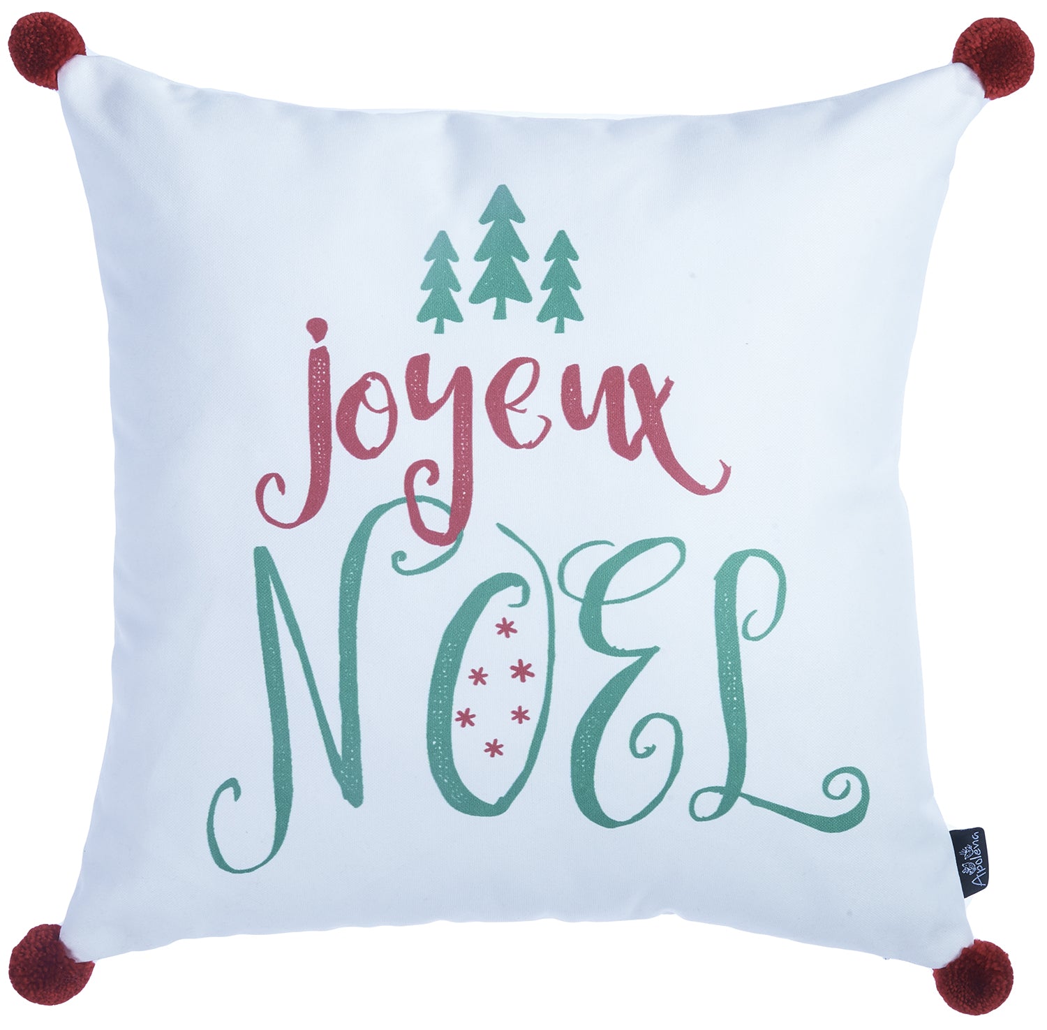 18"x18" Christmas Noel Printed Decorative Throw Pillow Cover