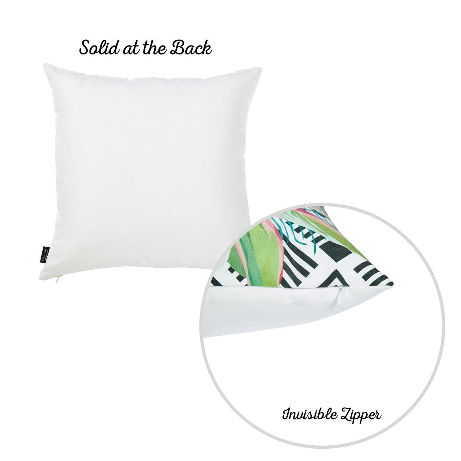 18"x 18" Tropical Flower Garden Decorative Throw Pillow Cover