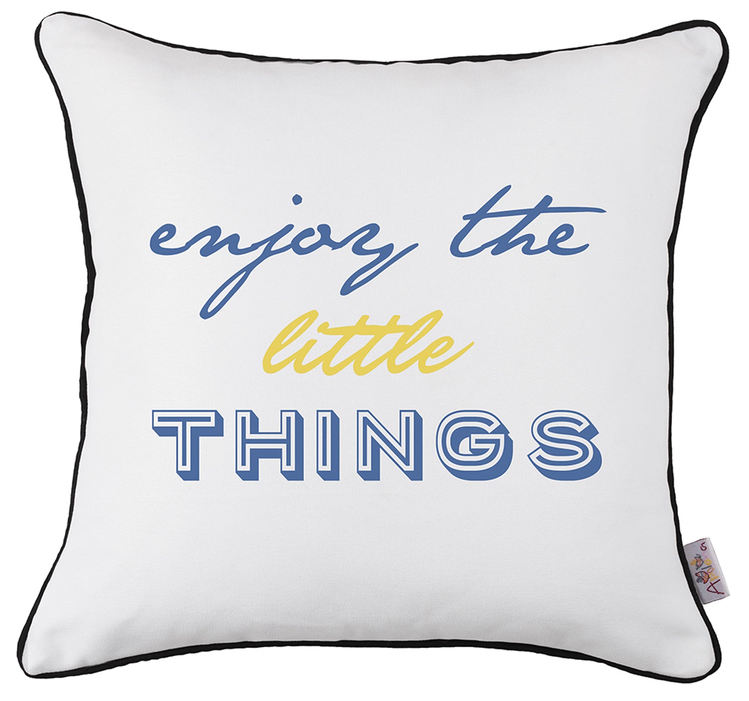 18"x18" Scandi Square Words Printed Decorative Throw Pillow Cover