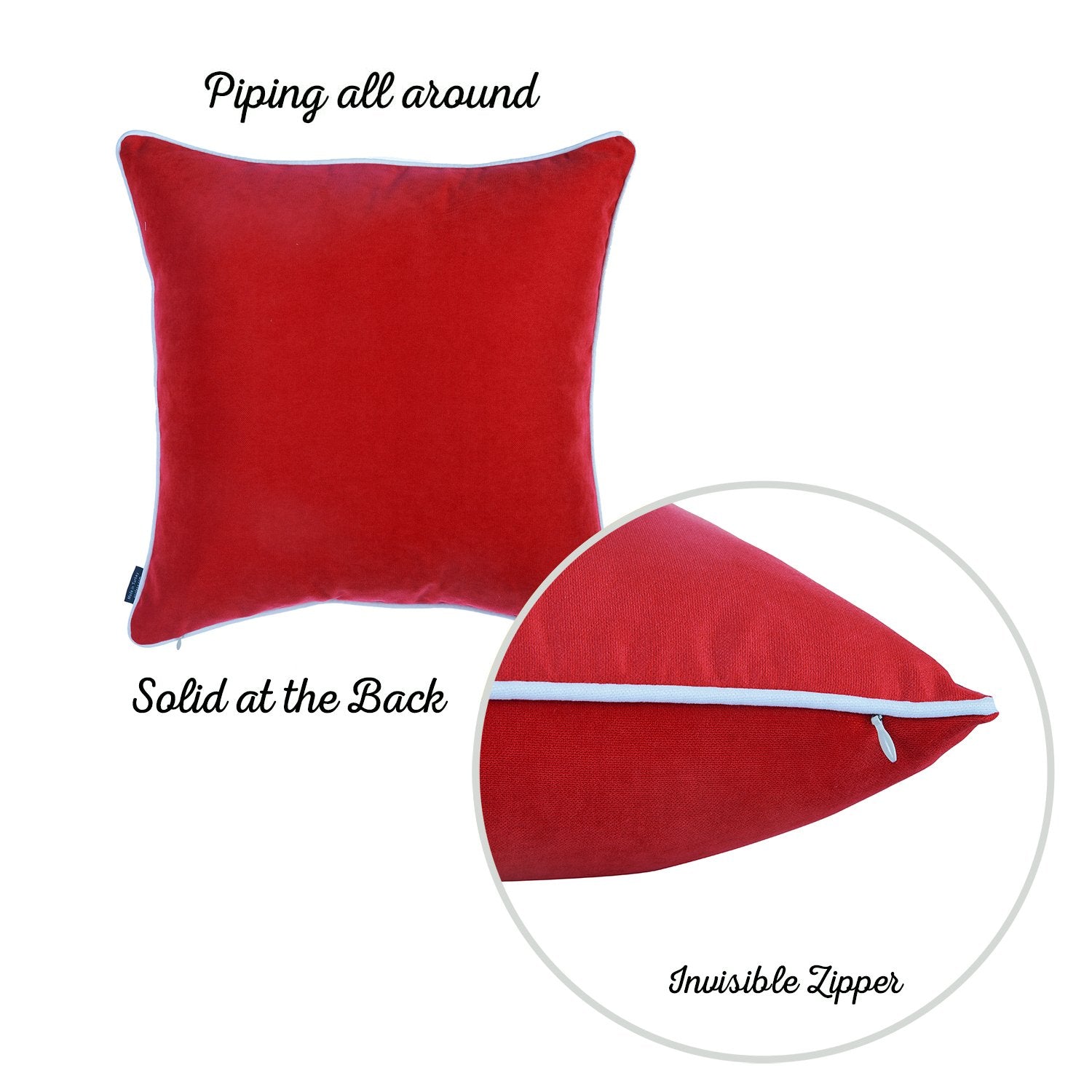 18"x18" White Quote Printed Christmas Decorative Throw Pillow Cover