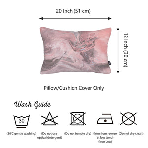 12"x20" Scandi Marble Printed Decorative Throw Pillow Cover