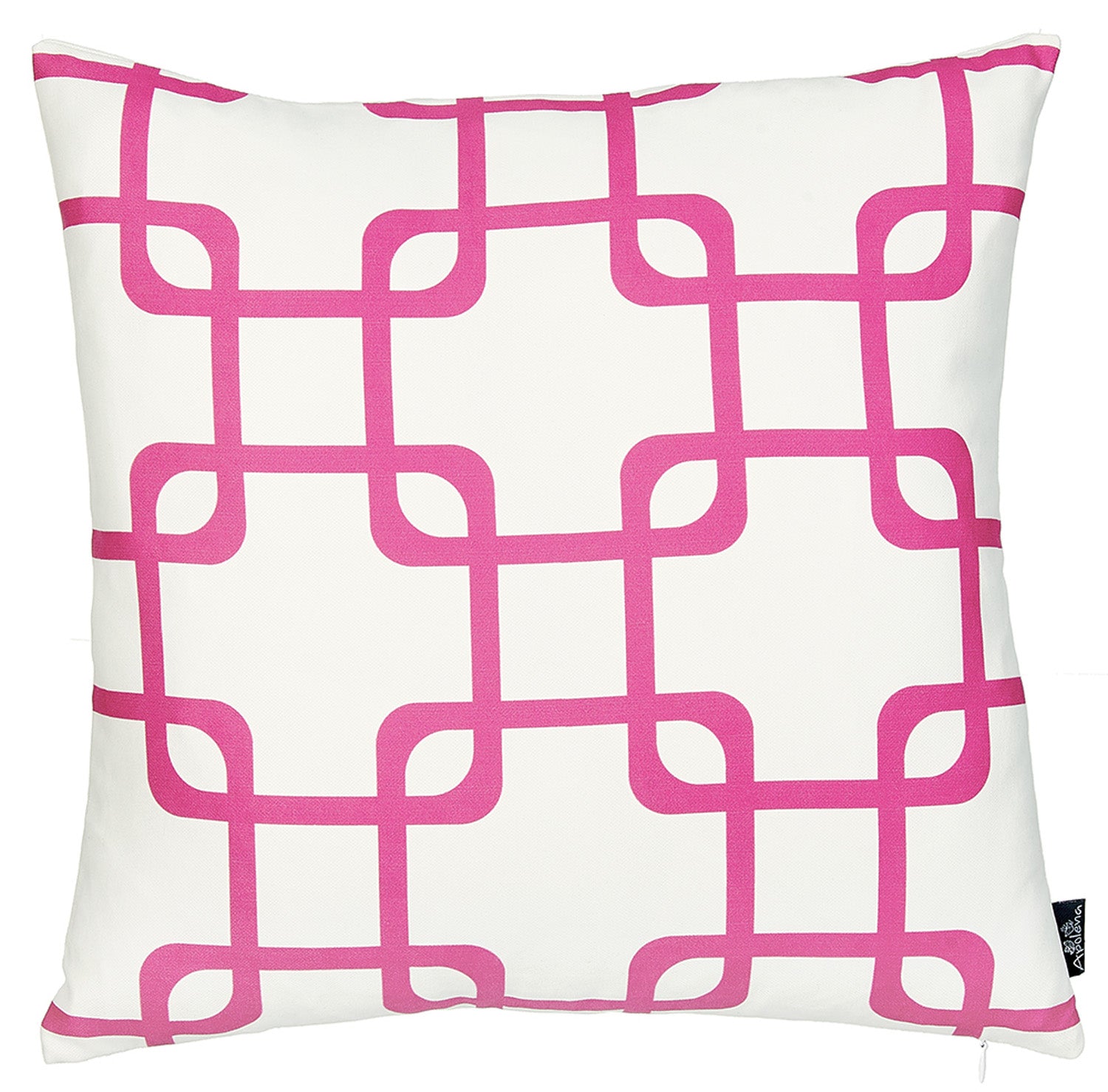 18"x18" Pink Geometric Squares Decorative Throw Pillow Cover