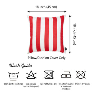 18"x18" Red Stripe Nautica Lumbar Decorative Throw Pillow Cover