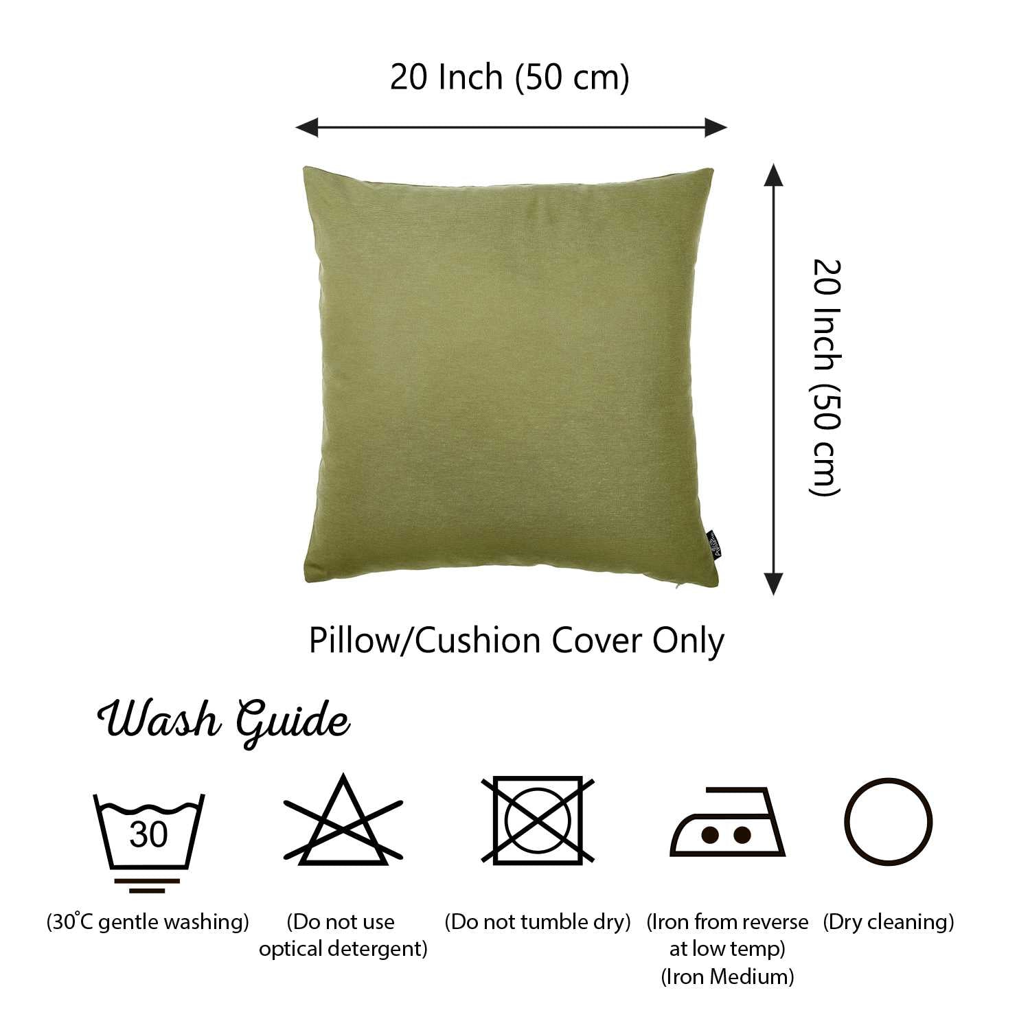 20 "x 20" Easycare Decorative Throw Pillow Case Set Of 2 Pcs Square