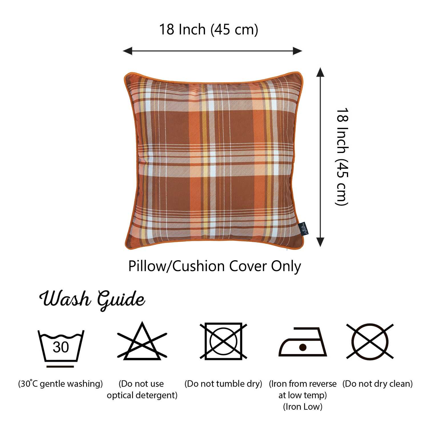 18"x 18" Thanksgiving Rustic Square Decorative Throw Pillow Cover