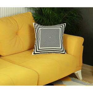 18"x18" Skandi BW Focus Decorative Throw Pillow Cover Printed