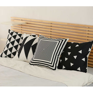 18"x18" Skandi BW Focus Decorative Throw Pillow Cover Printed