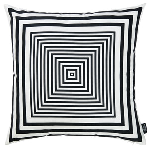 18"x18" Skandi BW Focus Decorative Throw Pillow Cover Printed