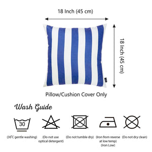 18"x18" Blue Nautica Stripe Decorative Throw Pillow Cover
