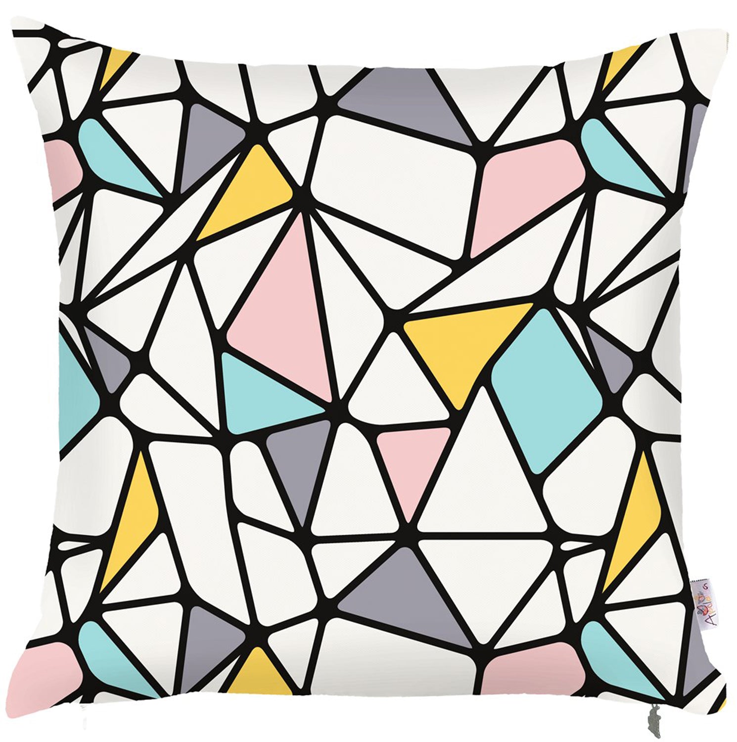 18"x18" Scandi Square Mirror Design Decorative Throw Pillow Cover