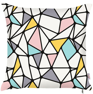 18"x18" Scandi Square Mirror Design Decorative Throw Pillow Cover