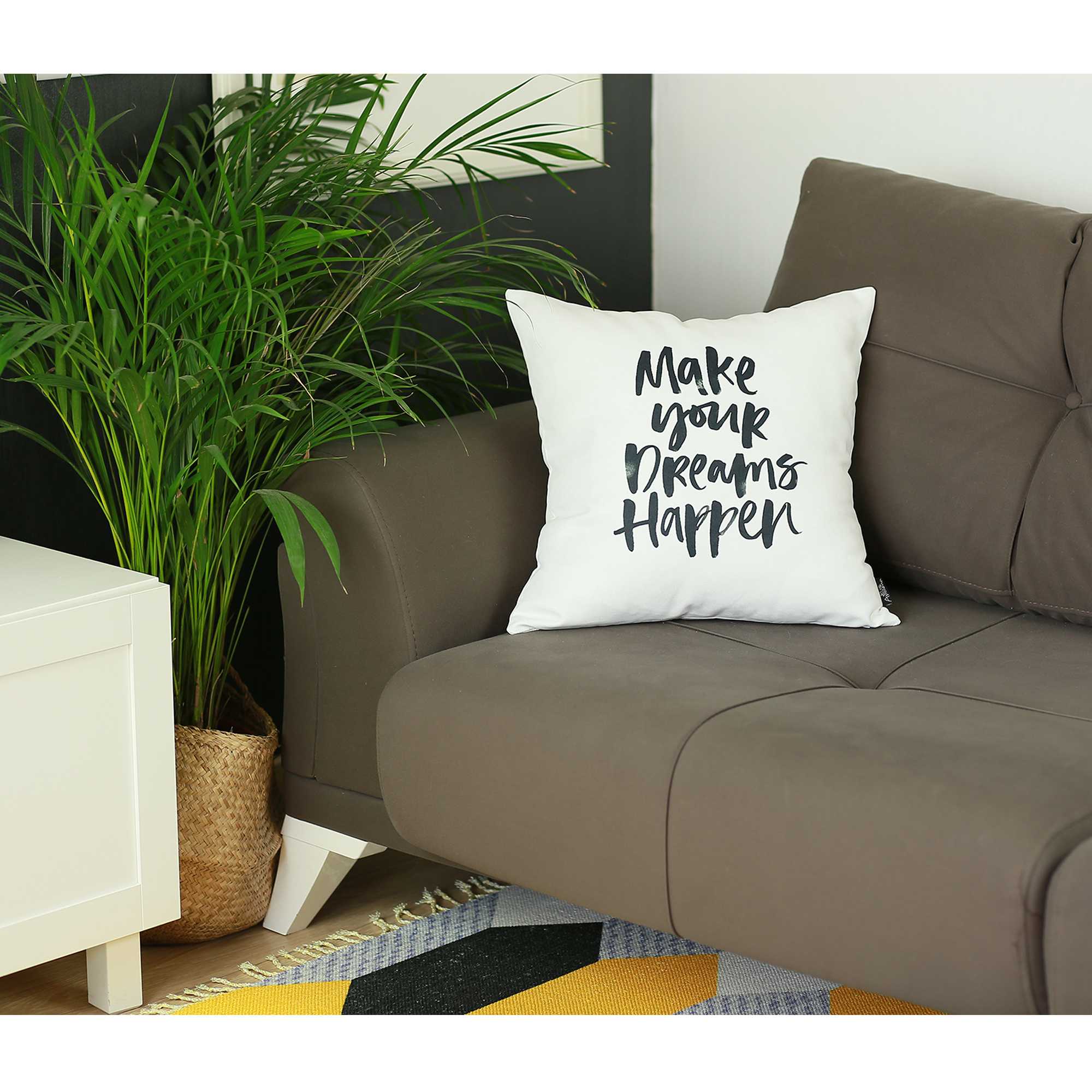 18"x18" Scandi Square Mirror Design Decorative Throw Pillow Cover