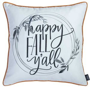 18"x18" Thanksgiving Quote Printed Decorative Throw Pillow Cover