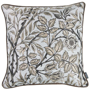 17"x 17" Brown Jacquard Weaver Decorative Throw Pillow Cover