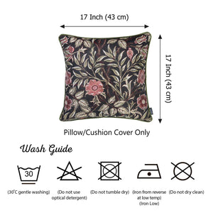 17"x 17" Jacquard Artistic Leaf Decorative Throw Pillow Cover