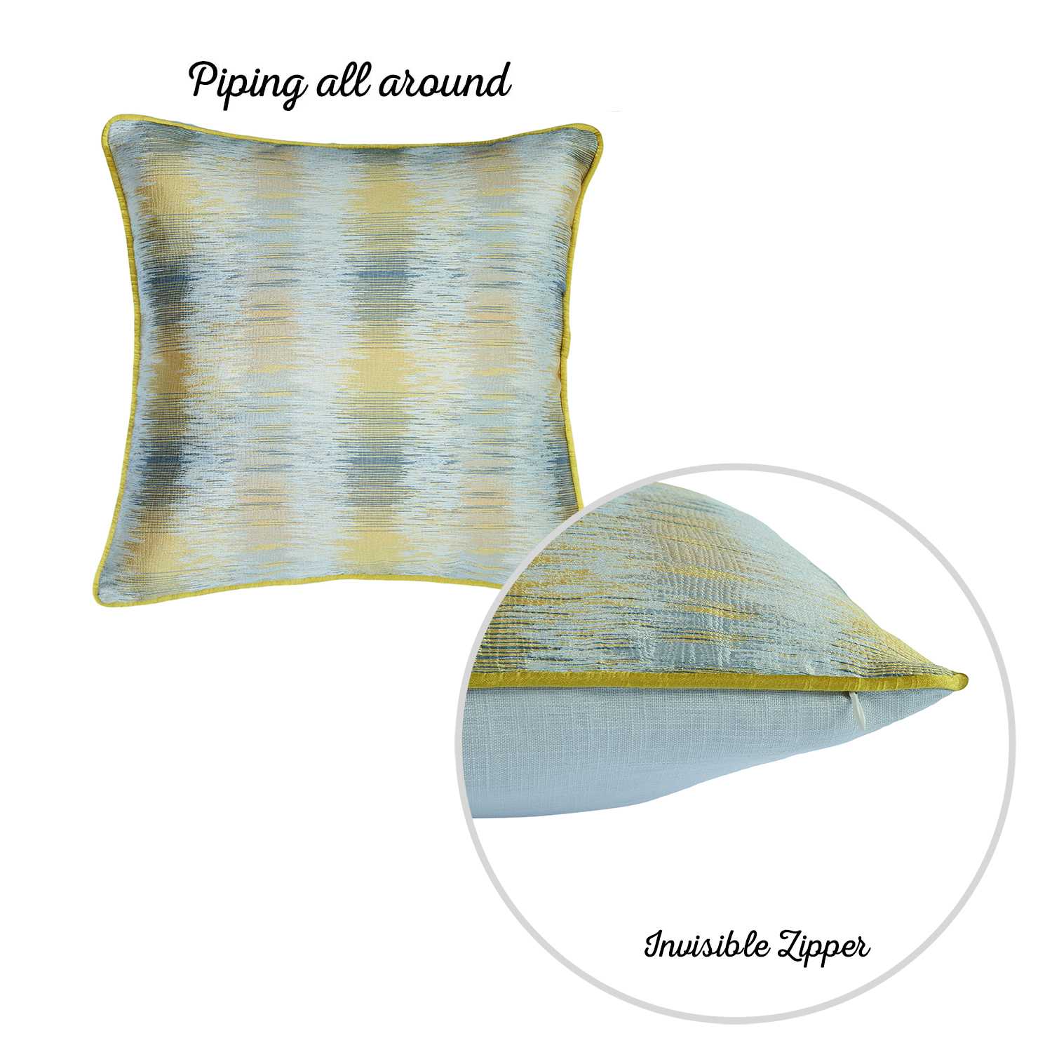 17"x 17" Jacquard Blurry Decorative Throw Pillow Cover
