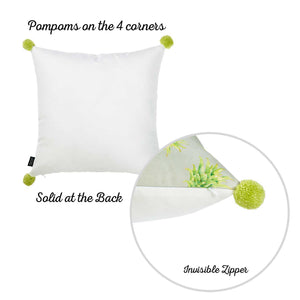 18"x 18" Tropical Pinapple Printed Decorative Throw Pillow Cover