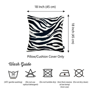 18"x18" Geometric Waves Decorative Throw Pillow Cover Printed