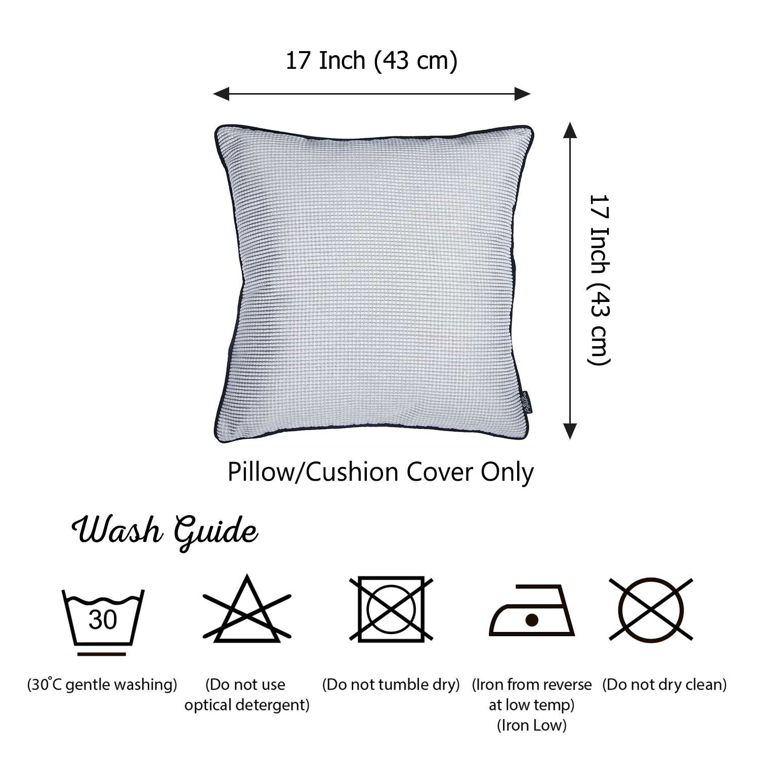 17"x 17" Jacquard Shadows Decorative Throw Pillow Cover