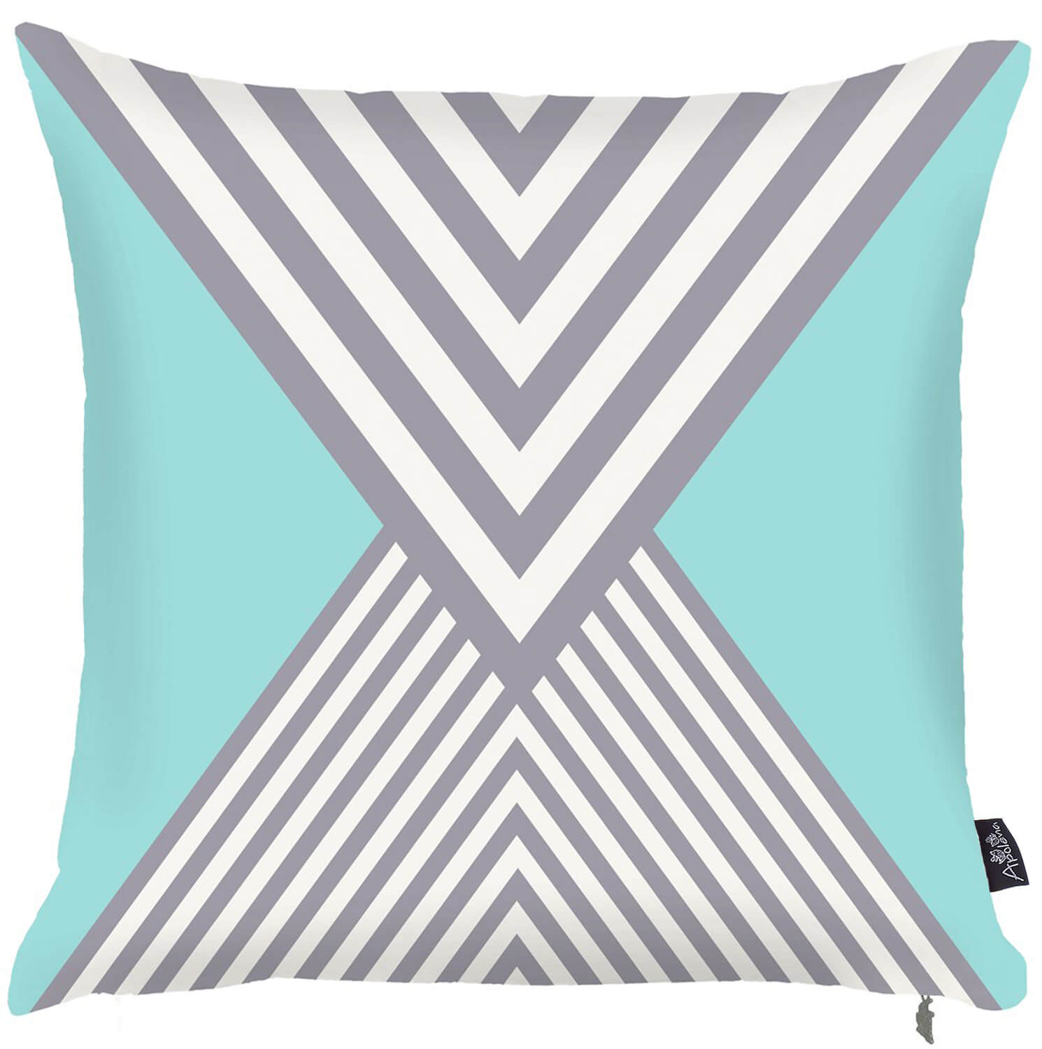 18"x18" Colored Scandi Square Geo Decorative Throw Pillow Cover