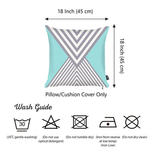 18"x18" Colored Scandi Square Geo Decorative Throw Pillow Cover