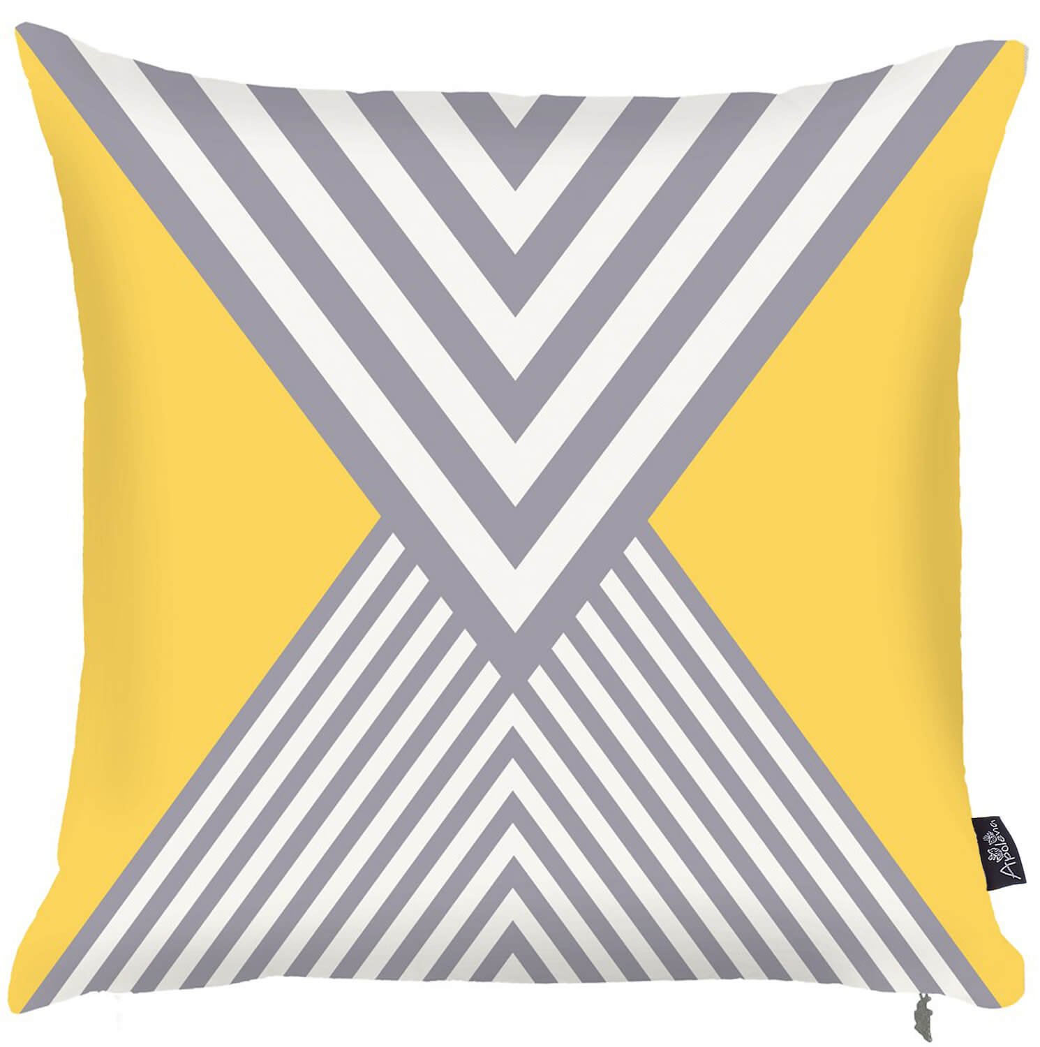 18"x18" Colored Scandi Square Geo Decorative Throw Pillow Cover