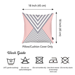 18"x18" Scandi Square Mirror Design Decorative Throw Pillow Cover