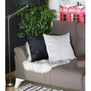 18"x 18" Black Velvet Decorative Throw Pillow Cover (2 Pcs in set)