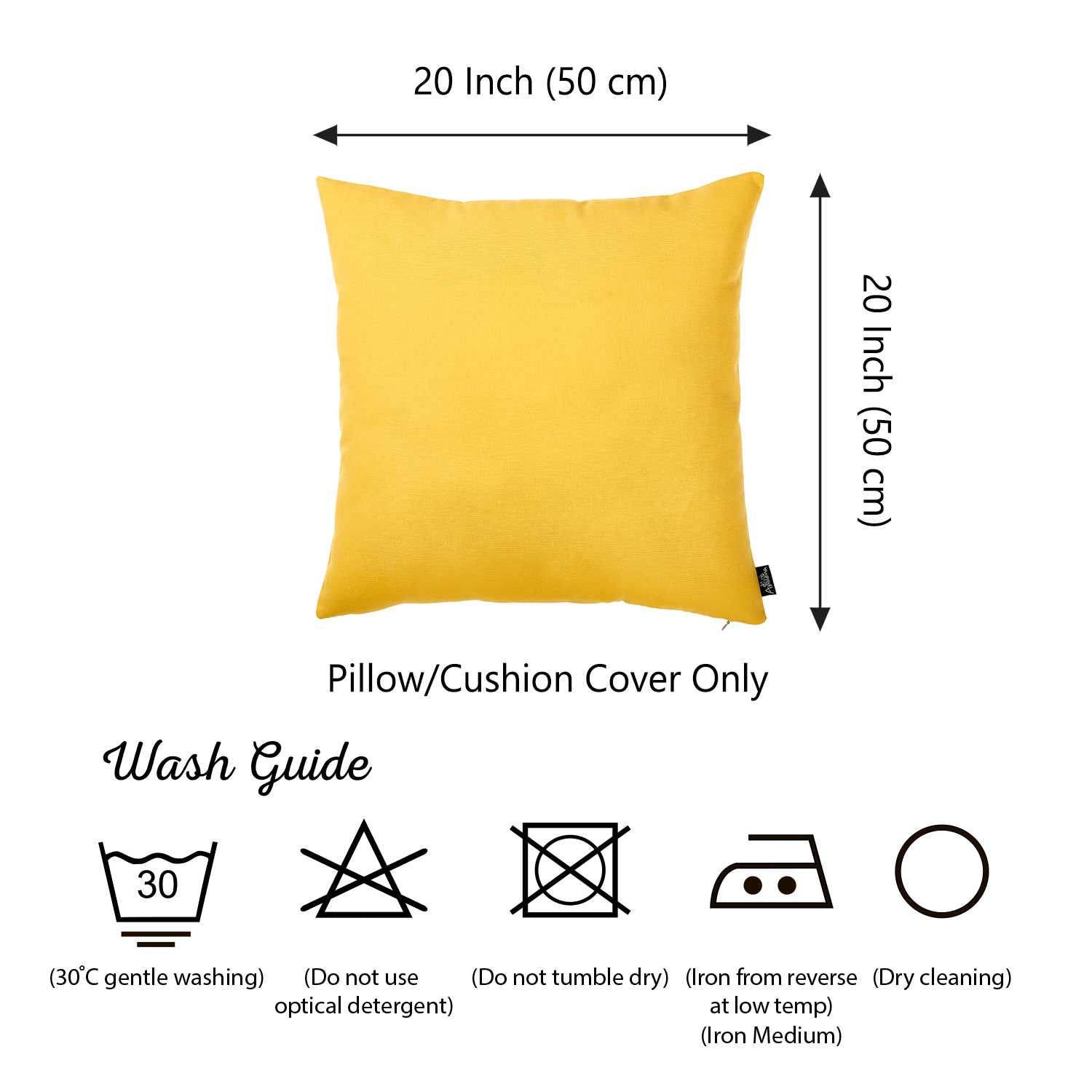 20 "x 20" Easycare Decorative Throw Pillow Case Set Of 2 Pcs Square
