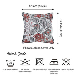 17"x 17" Colored Jacquard Weaver Decorative Throw Pillow Cover