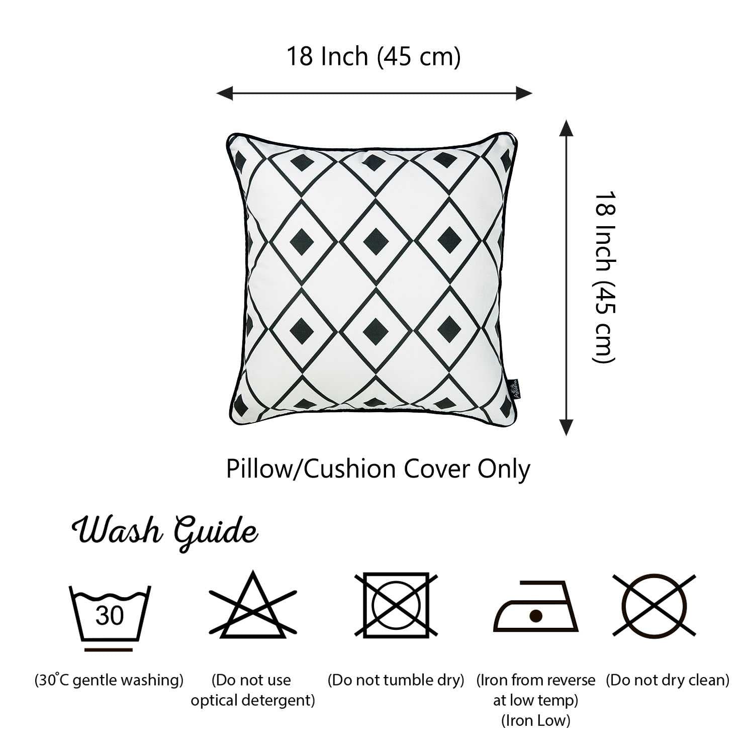 18"x 18" Cactus Lotus Decorative Throw Pillow Cover Printed