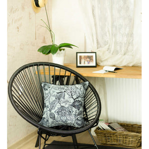 17"x 17" Grey Jacquard Weaver Decorative Throw Pillow Cover