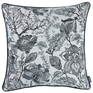 17"x 17" Grey Jacquard Weaver Decorative Throw Pillow Cover