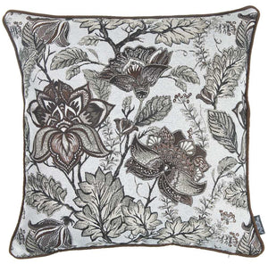 17"x 17" Brown Jacquard Weaver Decorative Throw Pillow Cover