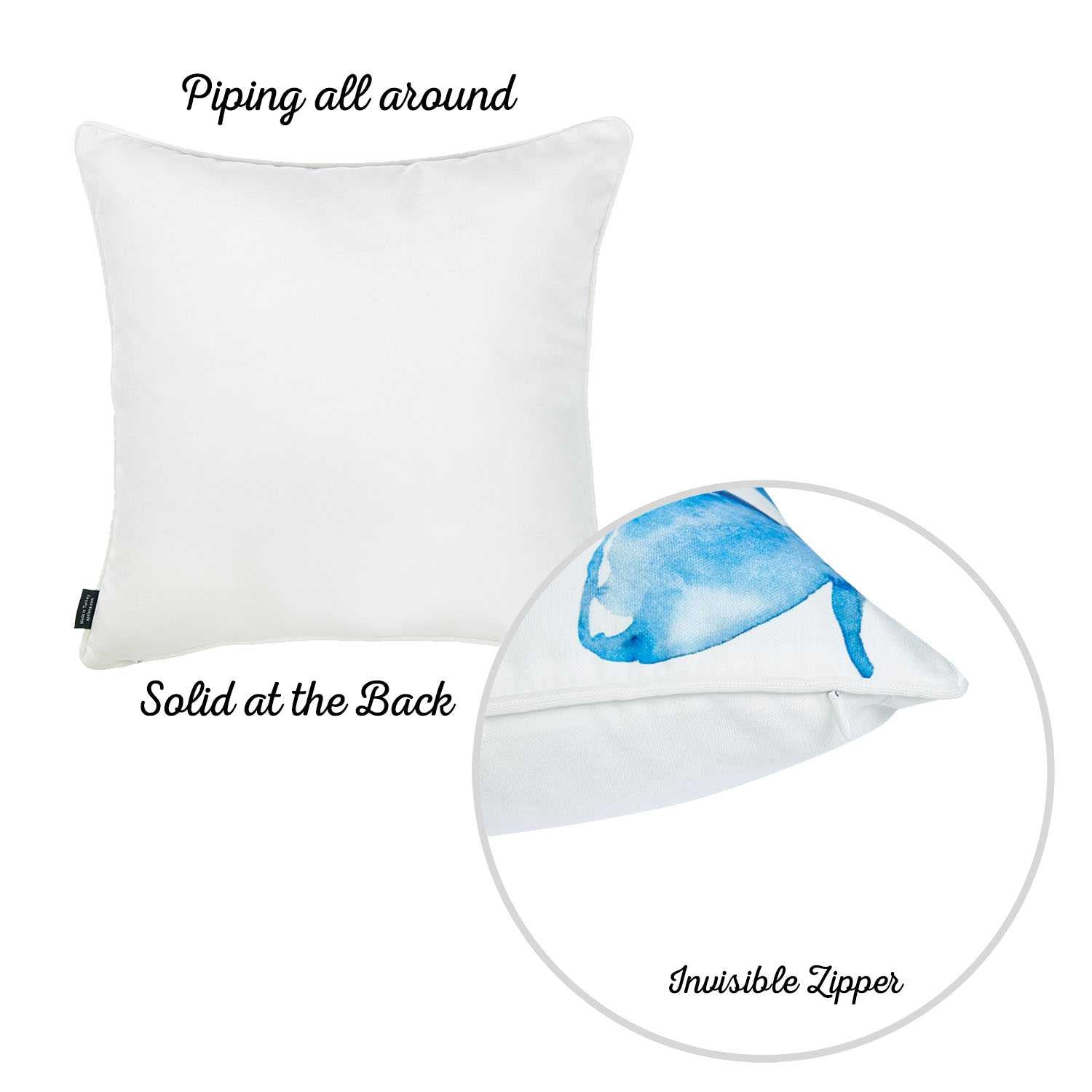 18"x 18" Blue Sky Petals Decorative Throw Pillow Cover Printed
